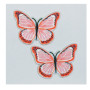 Iron On Mending Red Butterfly 4 x 3 cm - 2 stk