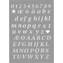 Stencil/Template Alphabet and Numbers - 15 x 21 cm