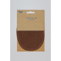 Elbow Patches Suede Oval Brown 10.5x13.2cm - 2 pcs