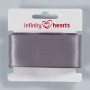 Infinity Hearts Satin Ribbon Double Faced 38mm 12 Silver - 5m