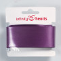 Infinity Hearts Satin Ribbon Double Faced 38mm 473 Dark Purple - 5m