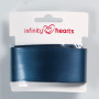 Infinity Hearts Satin Ribbon Double Faced 38mm 369 Military Blue - 5m