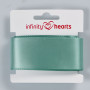 Infinity Hearts Satin Ribbon Double Faced 38mm 577 Old Green - 5m