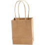 Paper Bag, brown, H: 17 cm, W: 12x7 cm, 125 g, 10 pc/ 1 pack