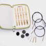 KnitPro Bamboo Interchangeable Circular Needles Set 60-80-100 cm 3-5 mm 5 sizes - beginners