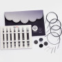 KnitPro Karbonz Deluxe Interchangeable Circular Needles Set Carbon Fiber 60-80-100 cm 3-6 mm 7 sizes