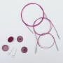 KnitPro Cable (Swivel) Interchangeable Circular Needles 126cm (150cm incl. needles) Purple