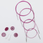 KnitPro Cable Interchangeable Circular Needles 20cm (40cm incl. needles) Purple