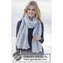 Sweet Carolina by DROPS Design - Knitted Scarf with Lace Pattern 170x48 cm