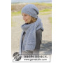 Serene Skies by DROPS Design - Knitted Hat and scarf in Garter Stitches pattern size S - XL