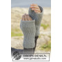 Paula by DROPS Design - Knitted Hat and Open-finger Mittens Pattern size S - L