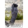 Midnight Boheme Gloves by DROPS Design - Knitted Gloves with Lace Pattern size One-size