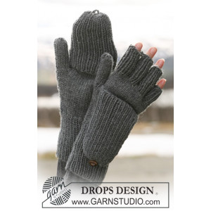 Convertible Gloves by DROPS Design - Knitted Convertible Gloves Pattern size S - XL