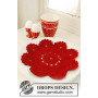 Christmas Dinner by DROPS Design - Crocheted Christmas Placemat Pattern 24 cm