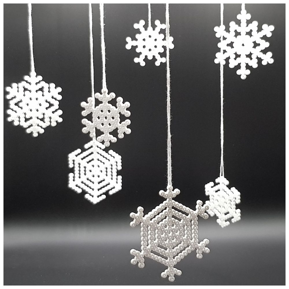 Snowflake / How to make a perler bead snowflake 