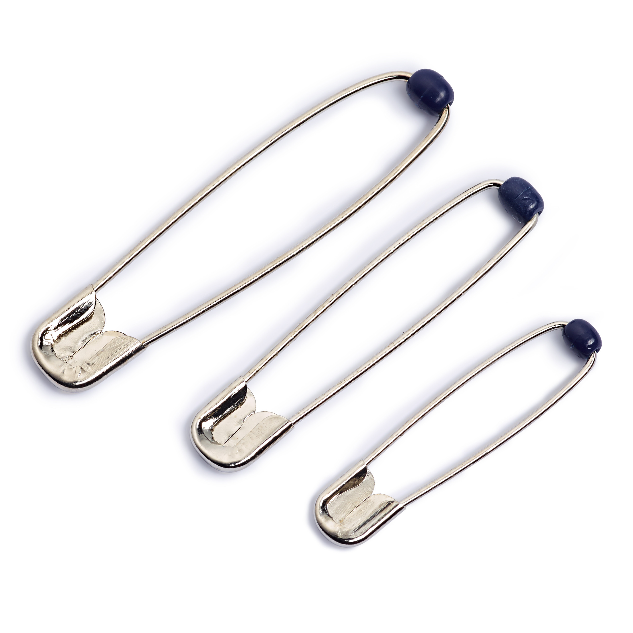 Prym Safety Pins with Ball Steel Silver Asstd. Sizes - 10 pcs ...