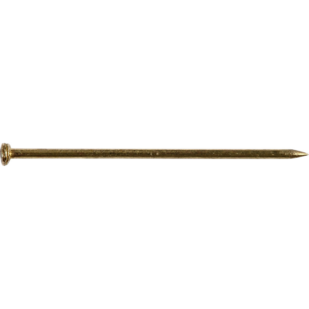 Straight Pins, L: 18 mm, thickness 0.6 mm, 500 g, gold - Ritohobby.co.uk